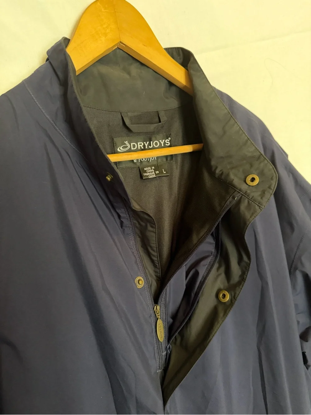 FootJoy DryJoys navy blue short sleeve golf windbreaker shirt men’s L